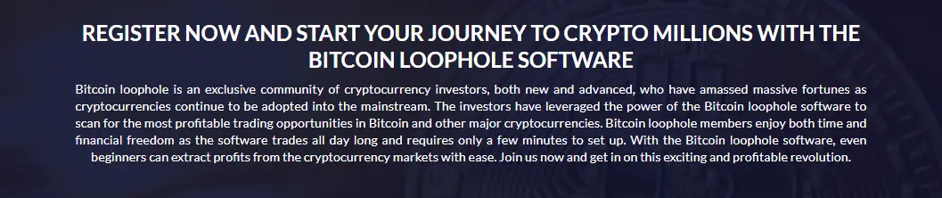 Registration at Bitcoin Loophole