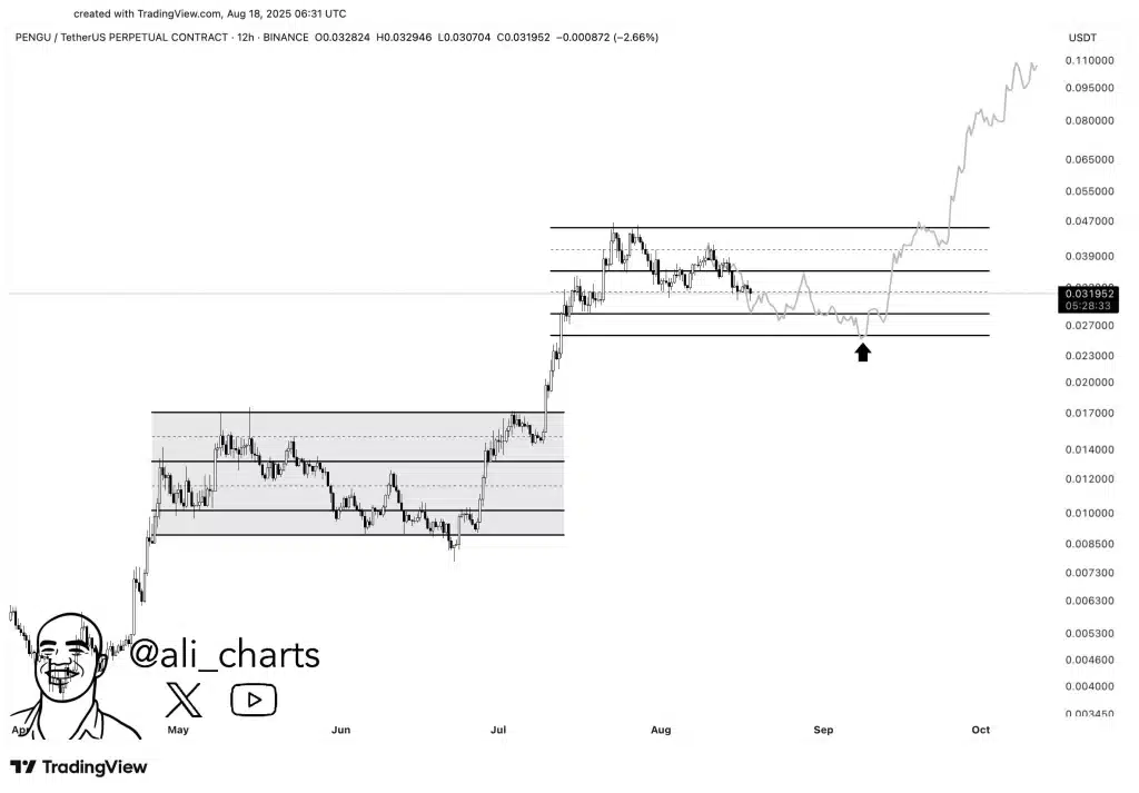 PENGU Price Chart (Source: X)