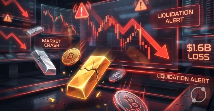 Crypto Market Sees $1.6B Liquidation as Gold and Silver Plunge Together Crypto Market Sees $1.6B Liquidation as Gold and Silver Plunge Together